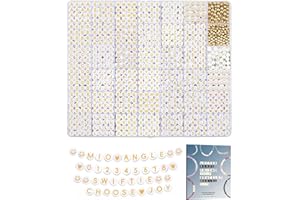 MIO ANGLE Letter Beads 1640Pcs 39 Styles Friendship Bracelets Assorted Alphabet Beads Preppy Beads Jewelry Making Kit with Beads Case for Teen Girl Gifts Ages 6 7 8 9 10 11 12
