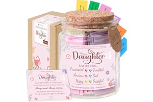 SOUTHLISA Bible Verse Jar for Daughter – 92 Encouraging Scriptures by Emotion, Christian Gift from Mom or Dad, Inspirational Jar for Teen Girls & Adult Daughter