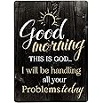 Good Morning This is God Distressed Wood Look 2.5 x 3.5 Inch Wood Lithograph Magnet