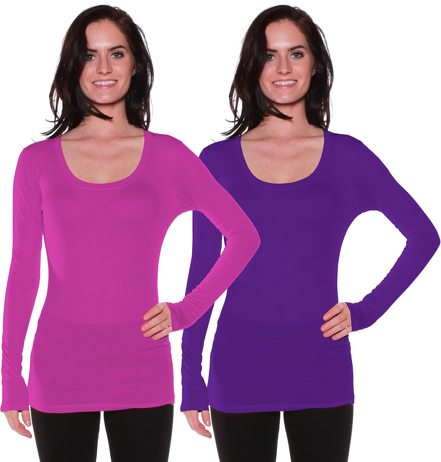 plain purple long sleeve shirt