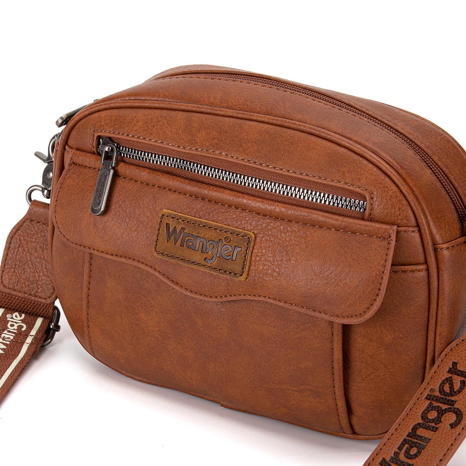 Wrangler Crossbody Purses for Women Trendy Camera Snapshot Bag with Wide Strap