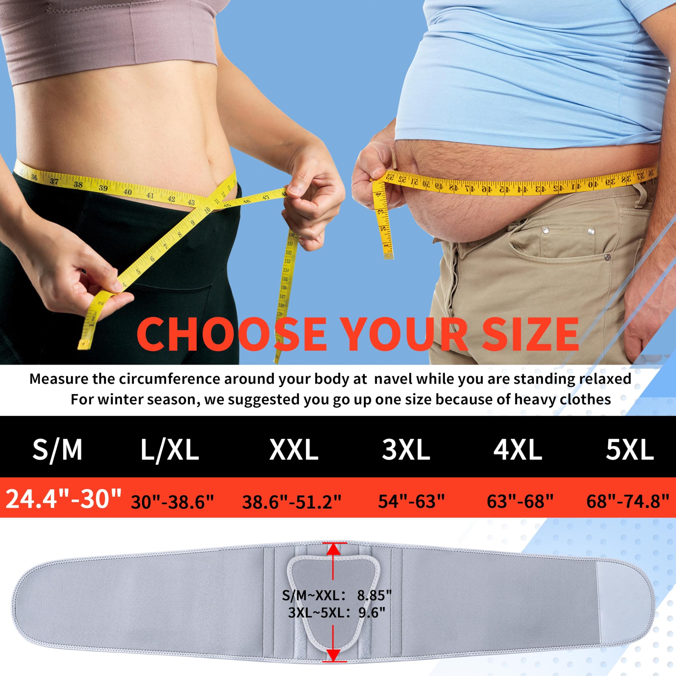 FEATOL Back Brace Support Belt-Lumbar Support Back Brace for Back Pain, Sciatica, Scoliosis, Herniated Disc Adjustable Support Straps with Removable Lumbar Pad for Men & Women (Grey, Small/Medium (Pack of 1))