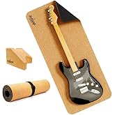 Ashanyi Cork Guitar Neck Rest and Work Mat Kit | Dual Height Guitar Neck Cradle, Cork &amp; TPE Guitar Repair Mat, Luthier Maintenance Tool for Guitar Bass Ukulele Banjo Mandolin