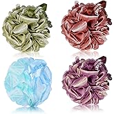 Yoget Bath Loofah Sponge, 4 Color 60G Loofah Exfoliating Body Scrubber | Loofa for Rich Lathr Foam, Quick-Dry, All Skin Body Wash Luffa For Men Women, Exfoliate, Cleanse, Soothe Skin
