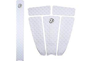 AQUBONA 5 Piece EVA Surfboard Deck Traction Pads for Stomp Skimboards, Surf Boards, Funboard, Fish Board