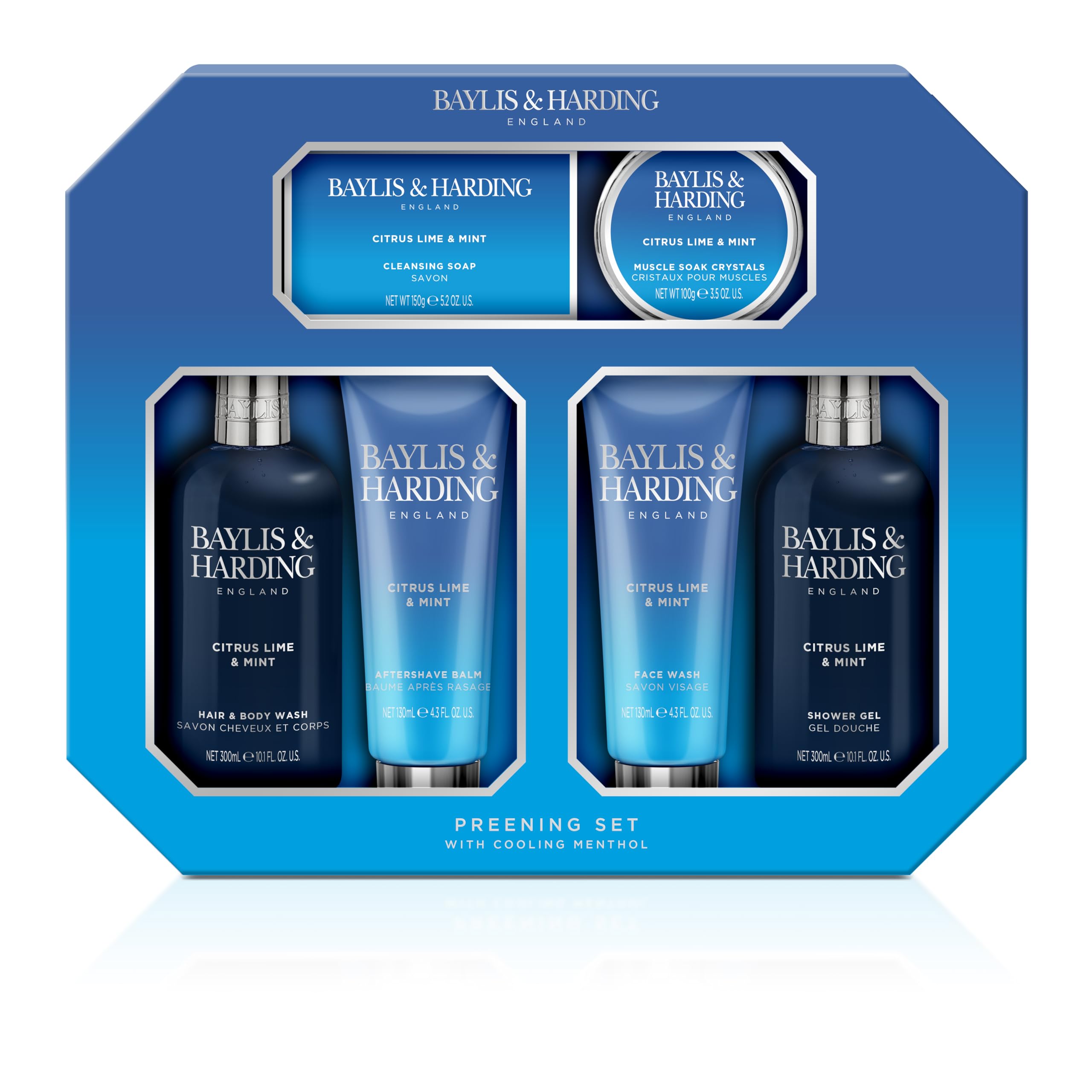 Baylis & Harding Citrus Lime & Mint Ultimate Preening Gift Set with Cooling Menthol, Invigorating Shower Gift (Pack of 1) - only at Amazon - Vegan Friendly