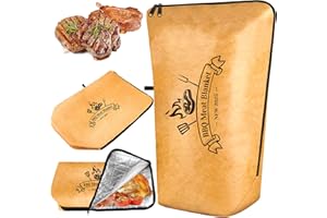 DHAPY BBQ Blanket for Resting Meat, Smoker Meat Resting Blanket,21 Inch Reusable Smoker Grilling Meat Insulated Resting Bag with Wide Mouth for Large Brisket/Beef/Pork Shoulder/Turkey
