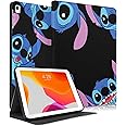 Besoar for iPad Air 2/Air 1/for iPad 5th/6th Generation/Pro 9.7 inch Case for Girls Kids Teen Boys Women Cute Cartoon Kawaii Design Covers Stand Folio Smart Fashion for Apple i Pad 9.7 inch,Black Stit