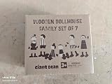 Giant bean Wooden Family Dolls Set of 7 for Dollhouse Pretend Play view 8