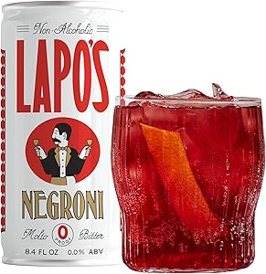 Lapo's Non Alcoholic Negroni, Non-Alcoholic Spirits, Gluten Free, For Non-Alcoholic Spritz, Zero Proof Drinks, Beverages & Mo