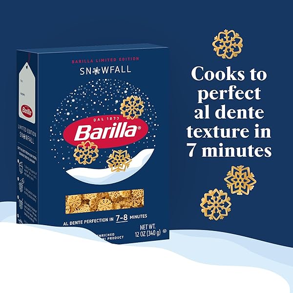 BARILLA LIMITED EDITION SNOWFALL PASTA, 12 OZ. BOX