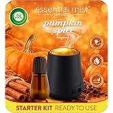 Air Wick Essential Mist Diffuser +Refill Kit, Pumpkin Spice,Fall Scent 2ct | Air Wick Essential Mist Pumpkin Spice 1 Diffuser +1 Refill Starter kit, fall spray,home fragrance infused with essential oils