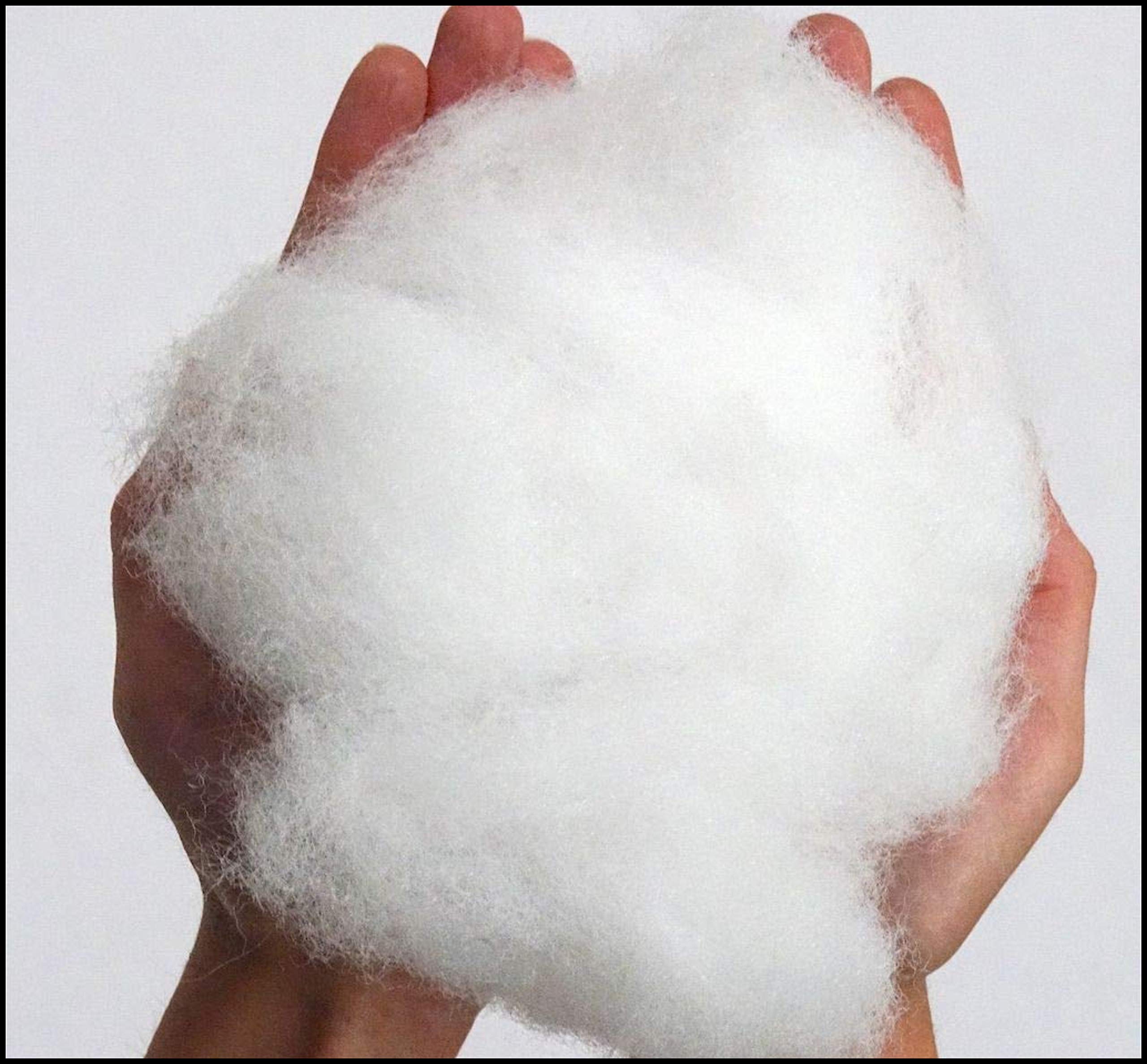 Comfortesy High Grade Soft Virgin Hollow Fibre Stuffing - Pillows, Cushion, Pads, Toys - Filling Teddy Bear, Pet Beds & Crafts Smooth & Pure White 100% Polyester Hollow Fiber (500 Grams)