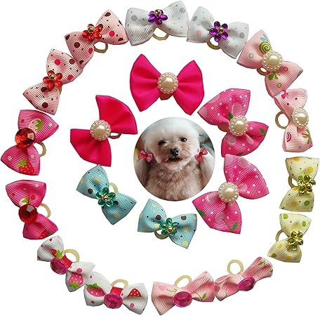 tiny dog hair bows