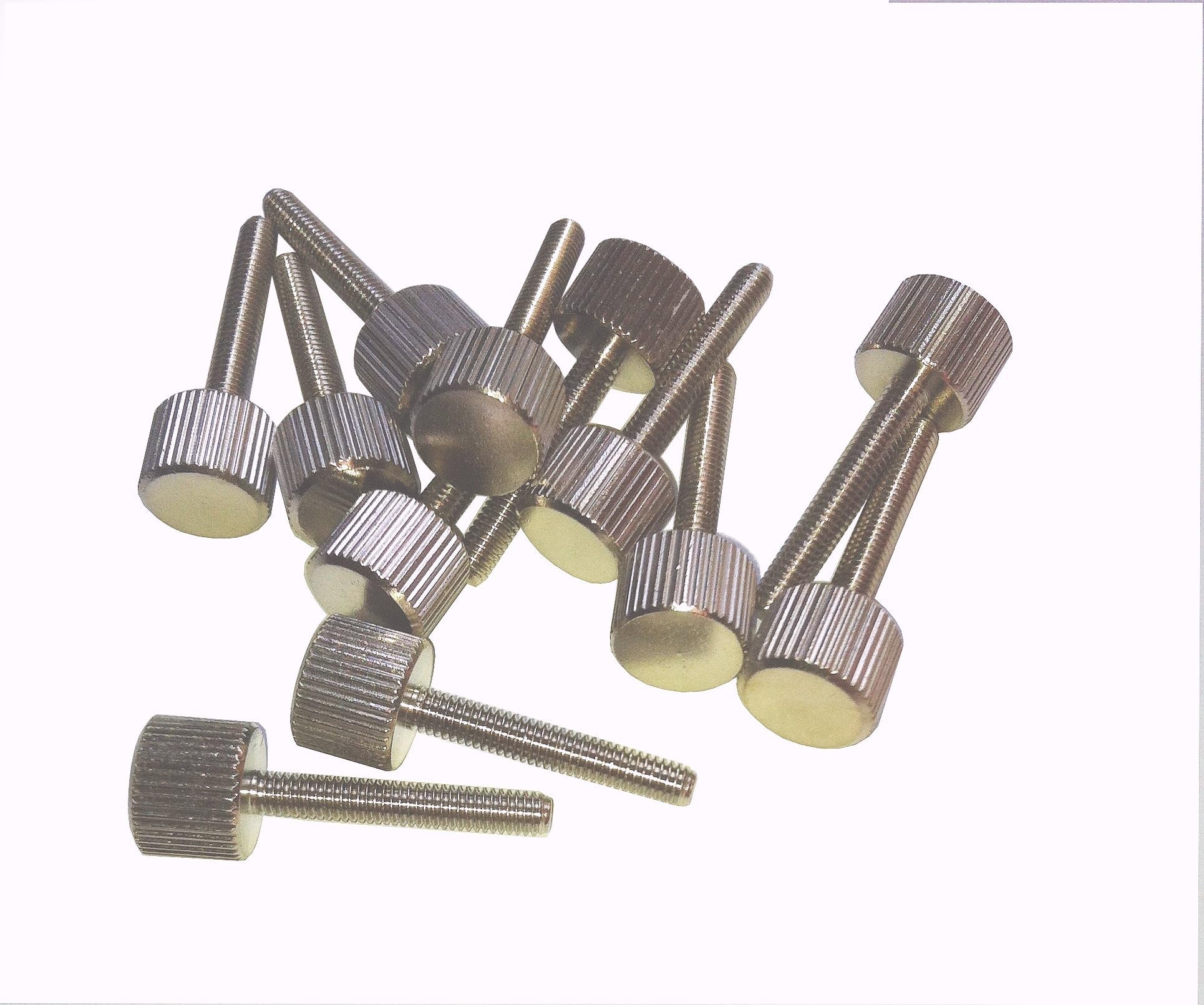 Diabolonet 1 Dozen (12) knurled screws M4X25 Screw M4 X 25 Nickel Plated Brass