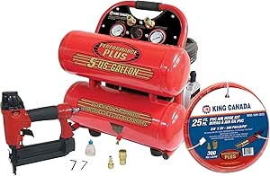 King Canada 8488C/8200NH25 2.5 HP Air Compressor Combo Kit ...