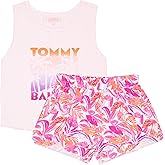 Tommy Bahama Girls 2-Piece Set - Tank Top & Shorts - Casual Summer Outfit for Kids
