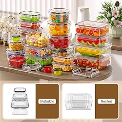 50 PCS Food Storage Containers with Lids Airtight