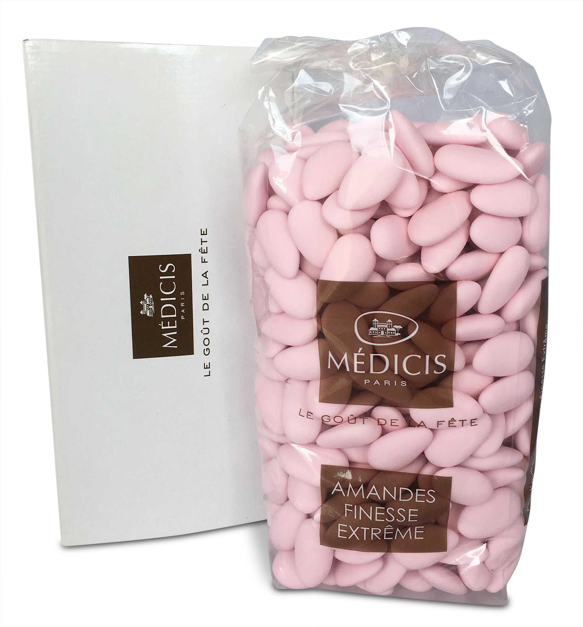 Medicis Pink French Almond Dragees (French Jordan Almonds) 330pc 1kg