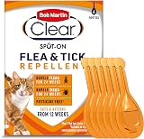 Bob Martin Clear Spot On Flea Tick Repellent for Cats & Kittens 6 Pipettes