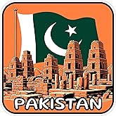 Pakistan Sticker 4 Inch Pakistani Flag Travel Souvenir Destination - Waterproof Vinyl Decal for Laptop Water Bottle Car Tumbler - Durable Aesthetic Long-Lasting Stickers for Adults ID44990