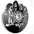 Classic Rock Vinyl Record Clock - Van.1986 Halen Band Clocks - Unique Record Wall Decor - Perfect Classic Rock Gifts
