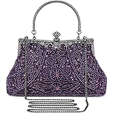Selighting 1920s Vintage Beaded Clutch Evening Bags for Women Formal Bridal Wedding Clutch Purse Prom Cocktail Party Handbags | 1920s, Vintage, Beaded, Formal, Bridal, Wedding