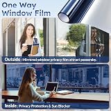 rabbitgoo Heat Reflective Window Film Privacy Glass Tint 75x200cm view 5