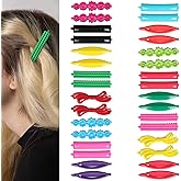 AURORA PIN 32pcs Hair Clips Set, Hair Barrettes for Women and Girls, Hair Accessories for Thick Thin Fine Hair, Small, Assorted Color