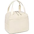 LEDAOU Lunch Box for Women Insulated Lunch Bag Corduroy Lunch Tote Bags Leakproof Cooler Lunch Case for Travel Work Picnic (Corduroy Solid Beige)