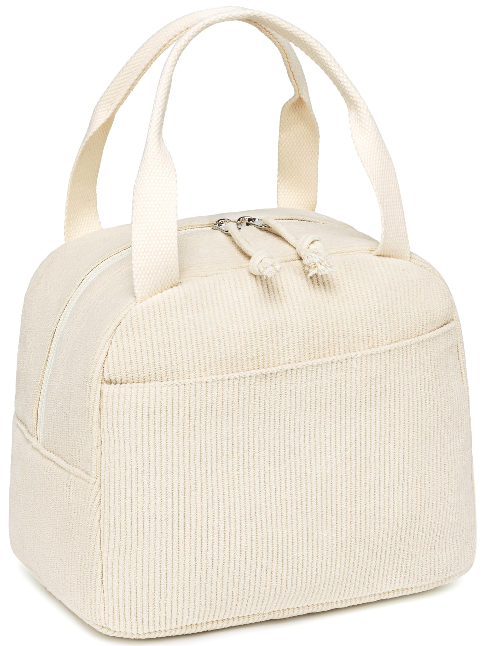 Photo 1 of LEDAOU Lunch Box for Women Insulated Lunch Bag Corduroy Lunch Tote Bags Leakproof Cooler Lunch Case for Travel Work Picnic (Corduroy Solid Beige)