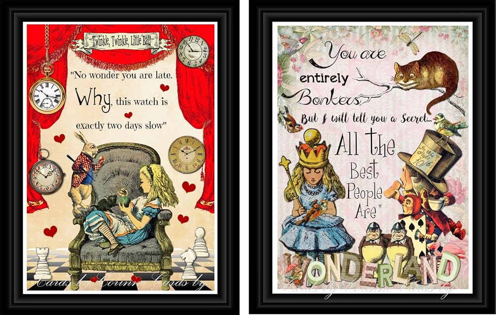 Alice in Wonderland 8" x 10" wall art children's decor you
