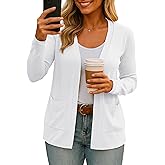 Tralilbee Women's Cardigans with Pockets Long Sleeve Casual Open Front Cardigan Sweaters for Women S-XL