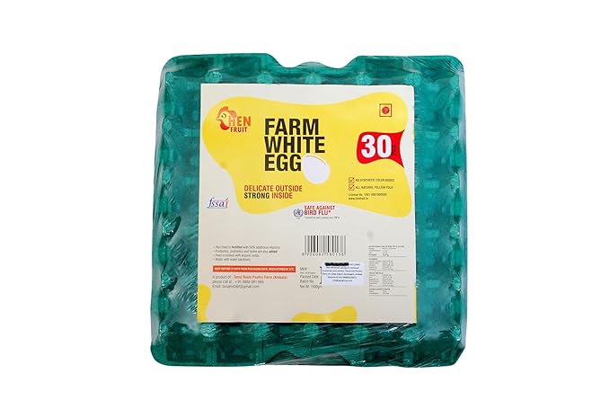 Henfruit Farm White Eggs, 30 Pcs