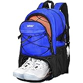 DAFISKY Basketball Backpack with Ball Compartment – Large Basketball Bag with Shoes compartment Sports Equipment Bag for Soccer Ball,Volleyball,Gym,Outdoor,Travel