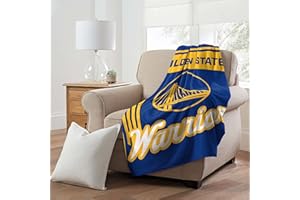 NORTHWEST Golden State Warriors NBA Officially Licensed 46″×60″ Microfiber Throw Blanket – All Team Logos & Colors – Cozy Game Day Throw for Fans, Living Room, Couch & Dorm