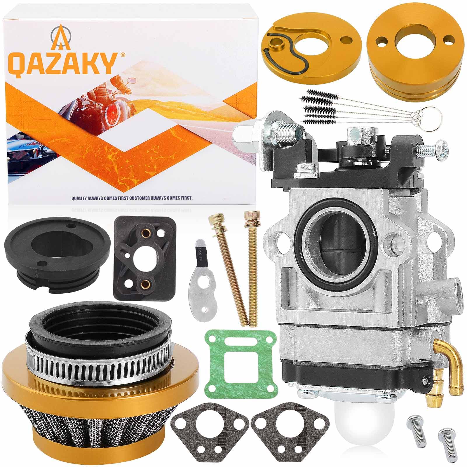 Photo 1 of QAZAKY Carburetor for 33cc 40cc 43cc 47cc 49cc 50cc 52cc Dirt Bike Mini Pocket Rocket Kids Bike 2-Stroke Engine Scooter ATV Quad Chopper Moped Go Kart Motorcycle Go Ped Kragen Redmax Shindaiwa Tanaka