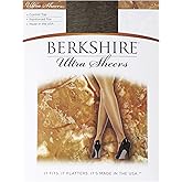 Berkshire Women's Ultra Sheer Control Top Pantyhose 4419 - Reinforced Toe, Off Black, 2 Plus