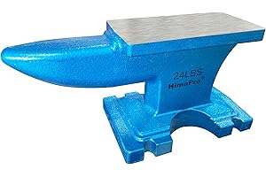 HimaPro Single Horn Anvil for Blacksmith Blue - Cast Iron Anvil- A Wonderful Tool for Jewelry Making and Metal Stamping (24 LBS)