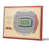 YouTheFan NCAA Mississippi Rebels 5-Layer StadiumView 3D Wall Art - Vaught Hemingway Stadium