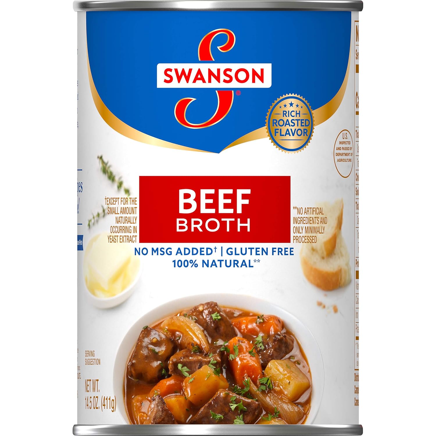 Amazon Com Swanson Clear Beef Broth 14 5 Oz Can 24 Pack Packaged Beef Broths Grocery Gourmet Food