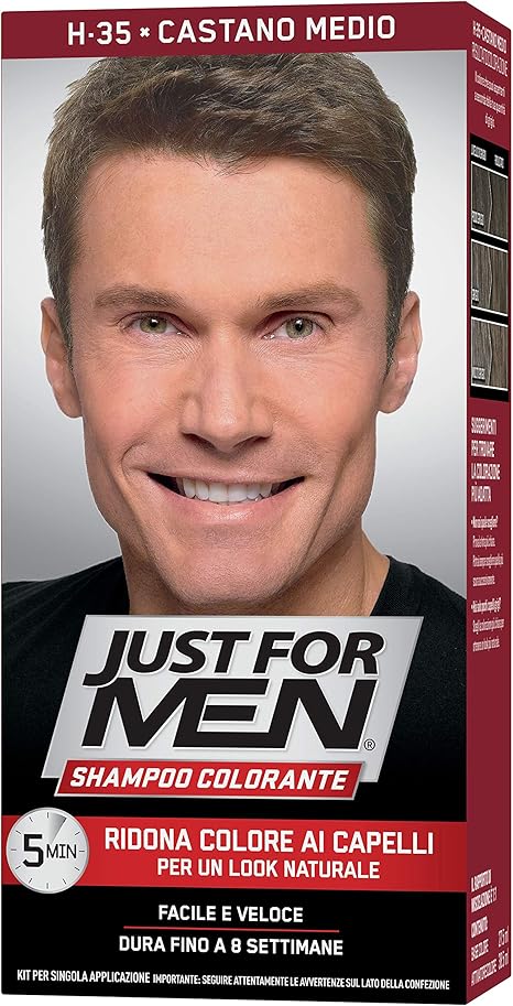 Shampoo Colorante Per Uomo Castano Medio Amazoncouk