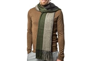 Marino Avenue Mens Scarf, Knit Striped Scarf, Long Winter Mens Scarves In An Elegant Gift Box