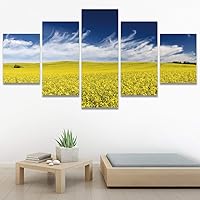 SIGNWIN 5 Panel Canvas Wall Art Modern Art Dramatic Forest Multicolor Photography Romantics Scenic for Home Decorations Ready to Hang - 60
