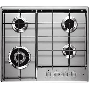 Aeg Hg644351sm 60cm Four Burner Gas Hob Stainless Steel Amazon Co