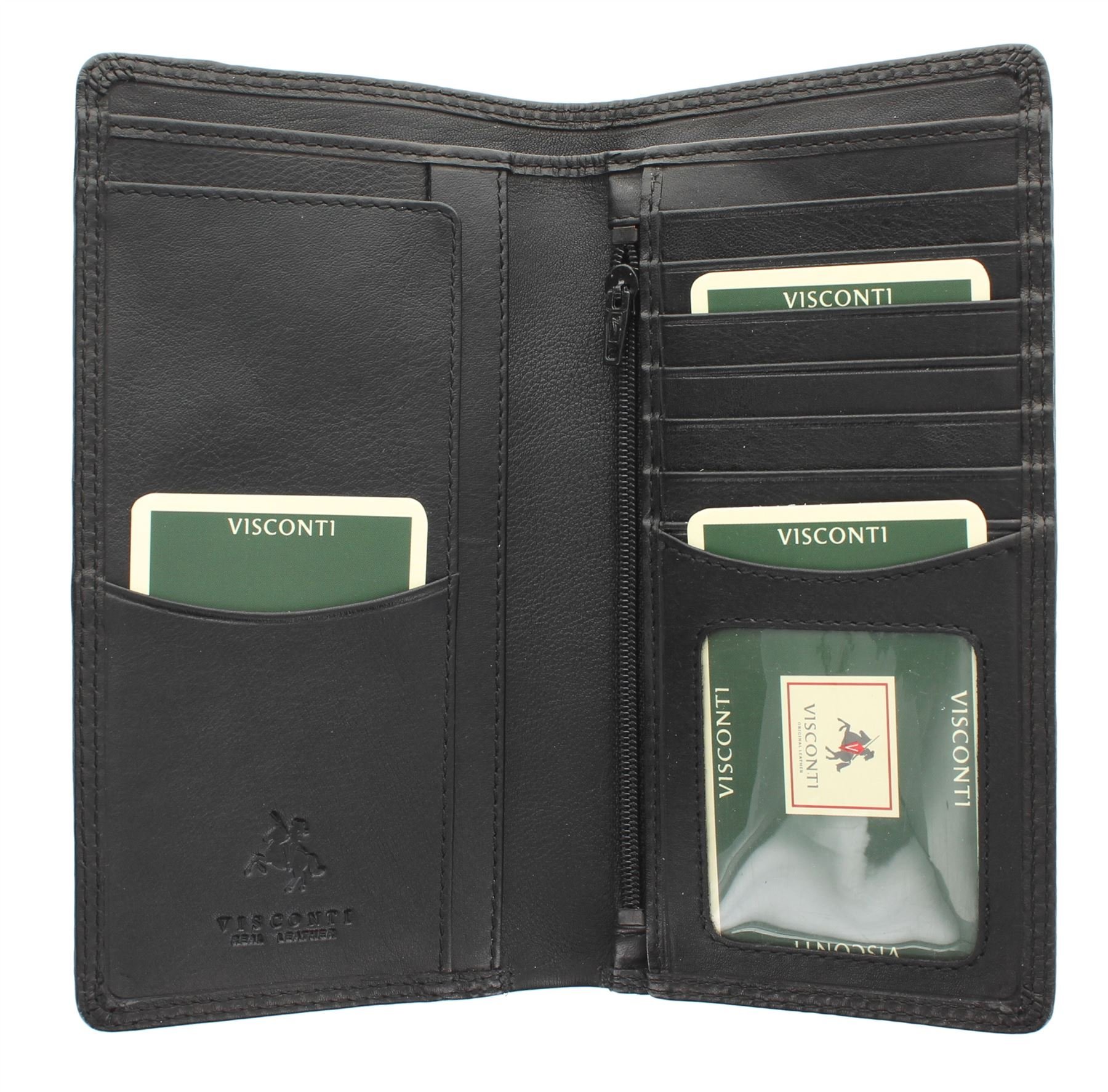 VISCONTI Heritage Collection Big Ben Gents Leather Jacket Wallet RFID Blocking HT12 Black