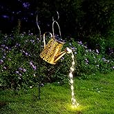 Solar Lights Outdoor Garden Decor, Large Hanging Waterproof Watering Can Landscape Lights Outside Decorations for Yard Front Porch Patio Backyard Gardening Gift for Mom Grandma Women Birthday