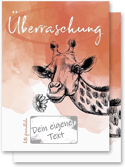 Biglietti Di Auguri In Set Da 10 1 Extra Giraffa Con Buste E Gommini Adesivi Idea Regalo Personalizzabile Sorpresa Per Matrimonio Compleanno Battesimo Anniversario Addio Al Celibato Amazon It Prima Infanzia