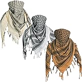Ever Fairy Military Shemagh Tactical Desert Scarf Cotton Arab Keffiyeh Tactical Scarf Head Neck Face Wrap for Men Women