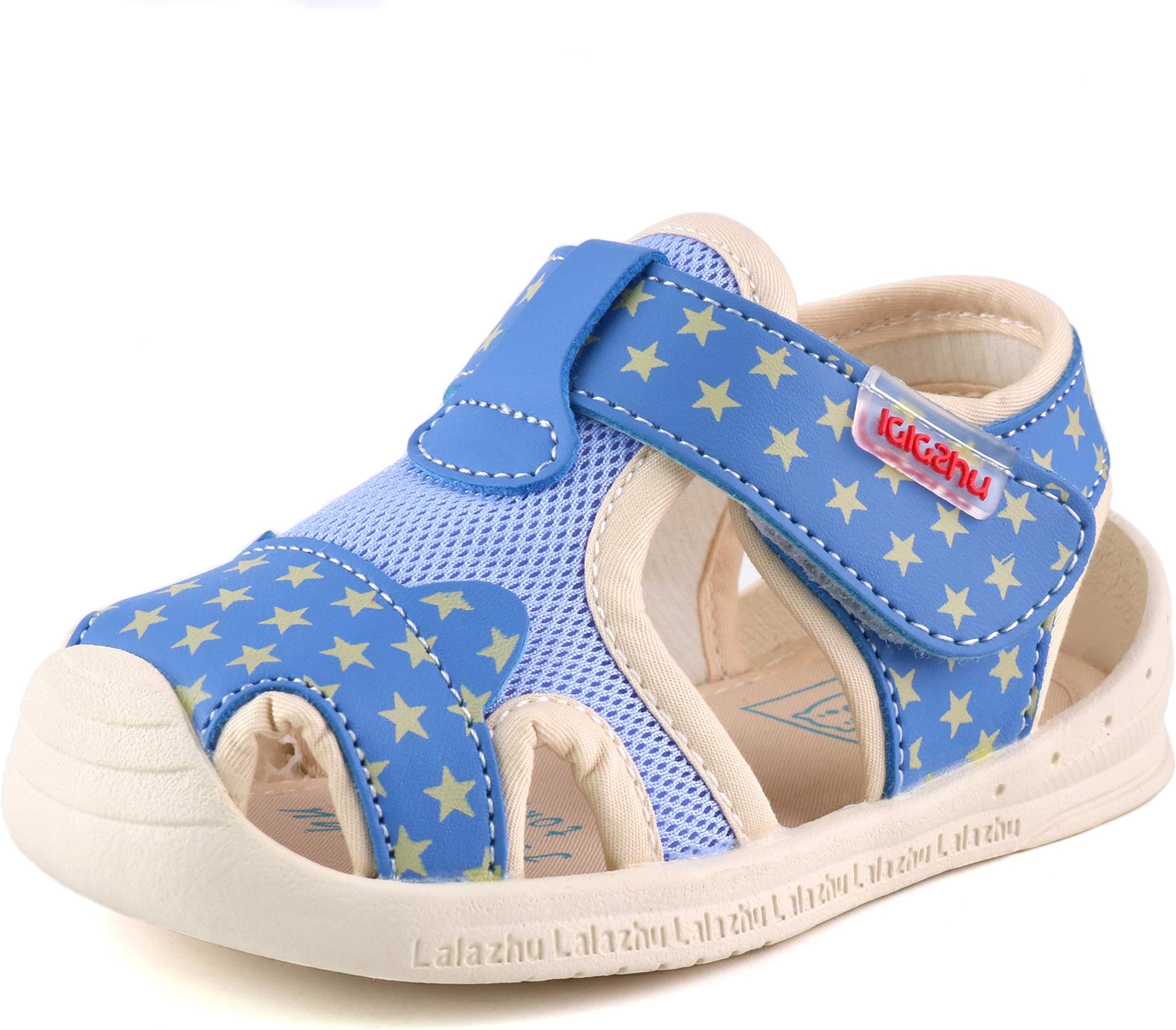 Moceen Kids Soft Microfiber Leather Sandals Light-Weight Toddler Boys/Girls Closed Toe Pre School Shoes